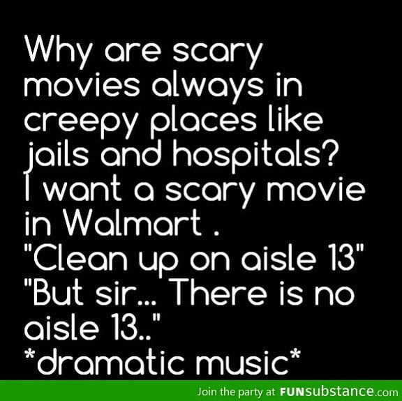 Why are scary movies always in creepy places?