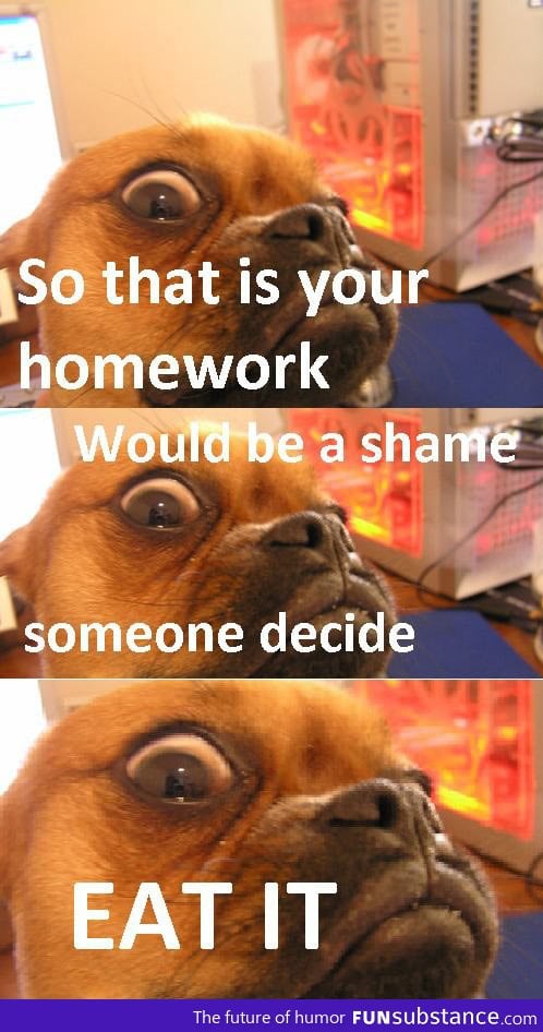 So that's your homework