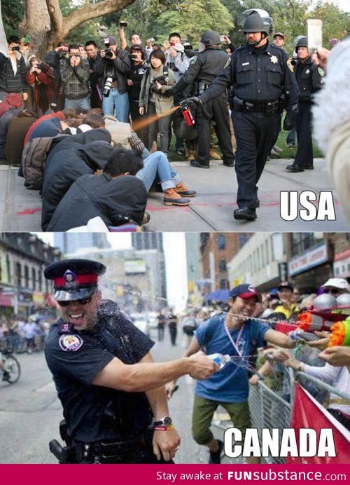 American police vs Canadian police