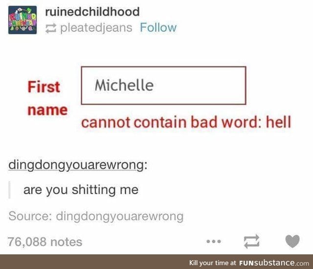 Perhaps Michelles should be more positive... like Micheavene