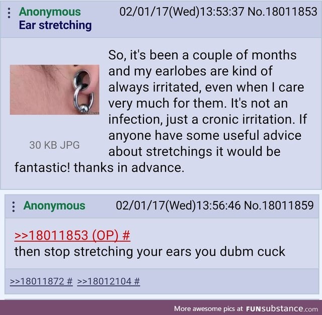 /adv/ on ear stretching