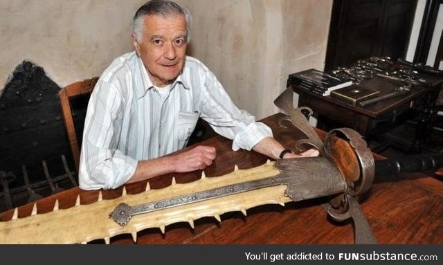 A sword made of a Sawfish's rostrum