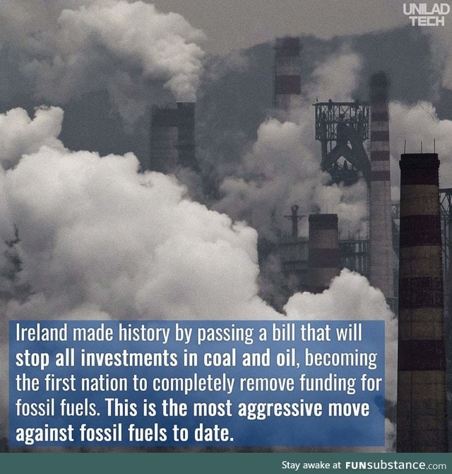 Ireland takes a strong stand against fossil fuels