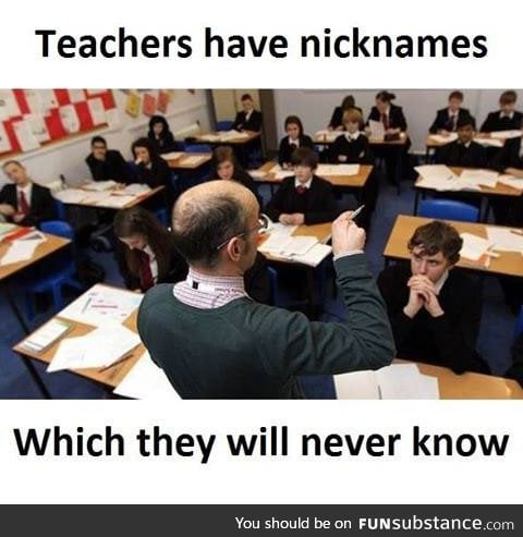 Write some nicknames of your teachers