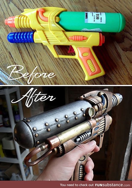 Steampunk water gun looks awesome