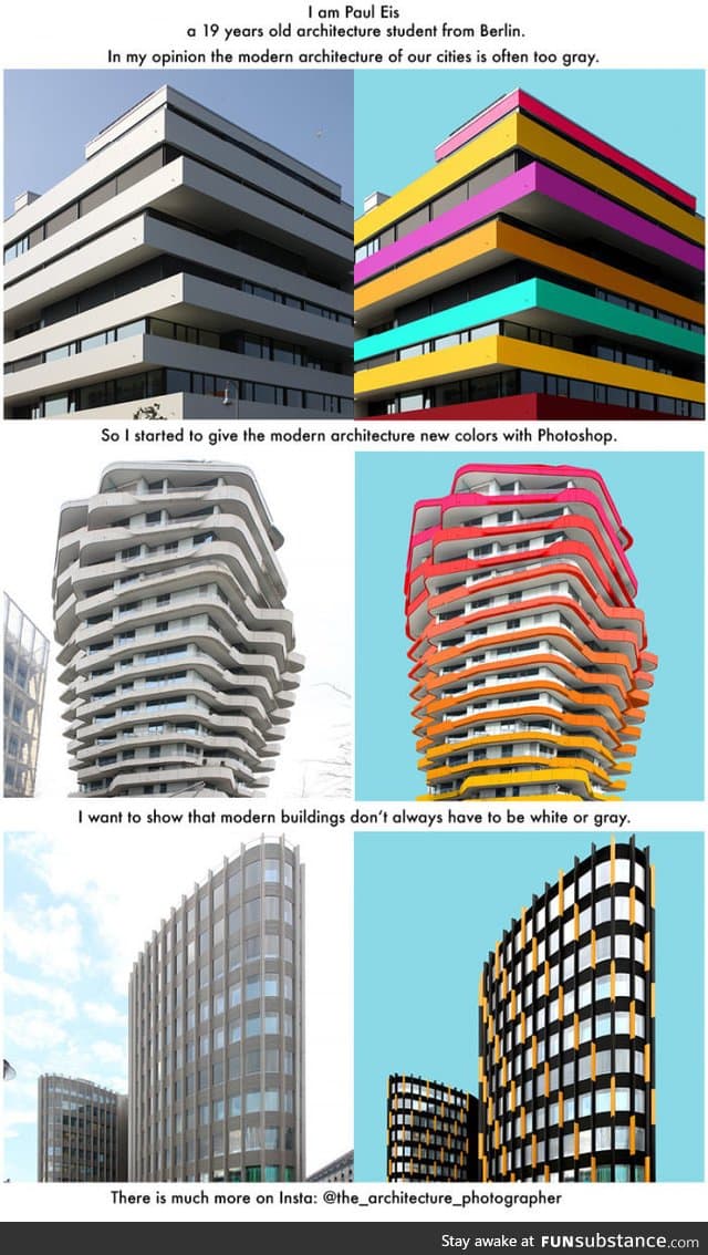 Colorful modern buildings