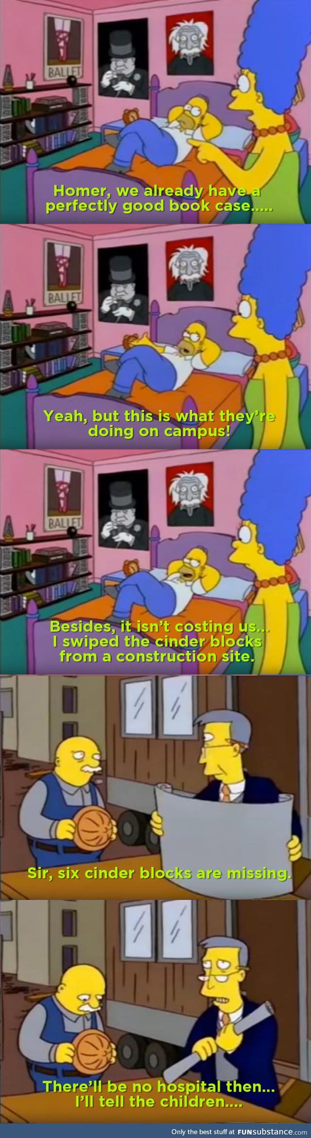 Homer's dorm room inspired furniture