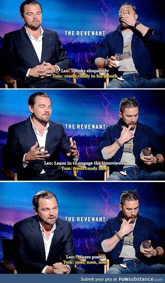 The difference between leonardo dicaprio and tom hardy