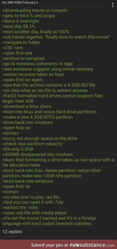 Anon downloads a movie