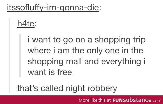 Dream shopping trip