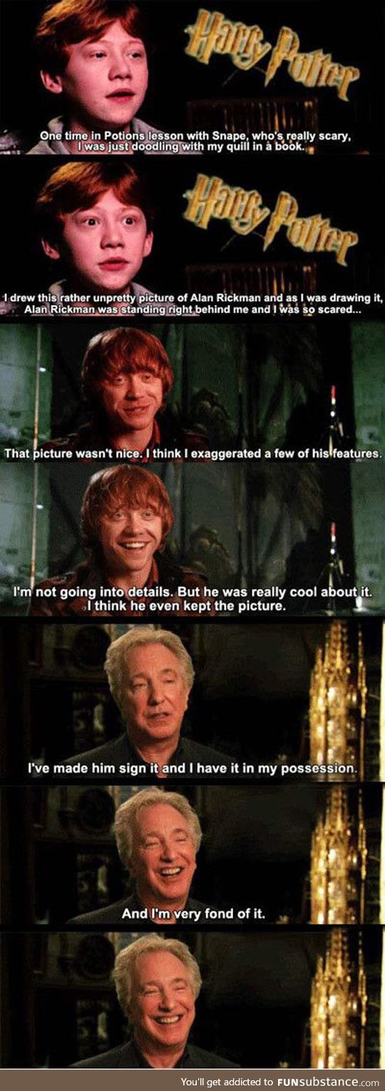 Rupert grint and alan rickman