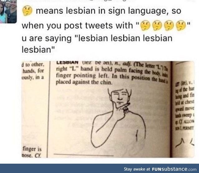 Lesbian in sign language