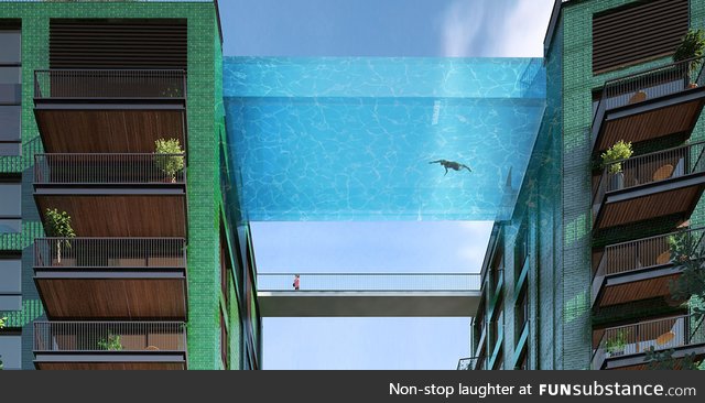 Glass bottom pool