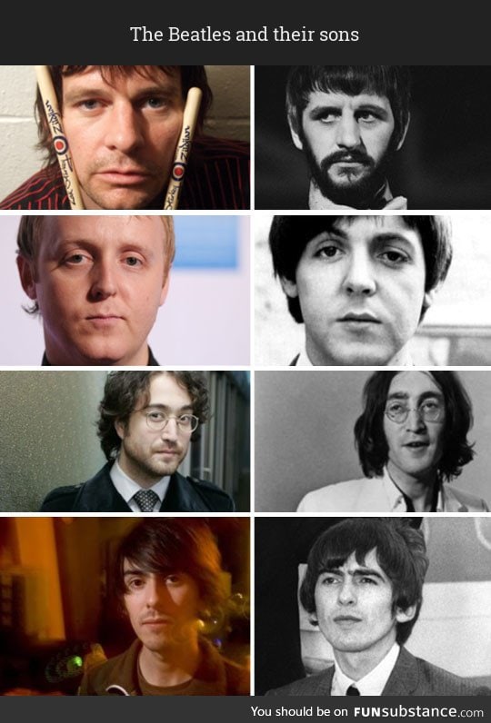 The sons of the beatles look a lot like their dads