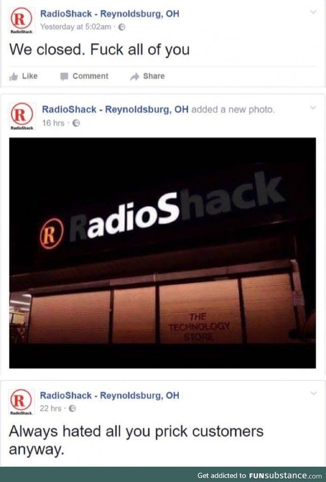 Radioshack going out with a bang