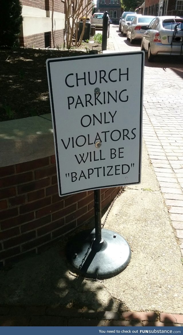 Oddly threatening church sign