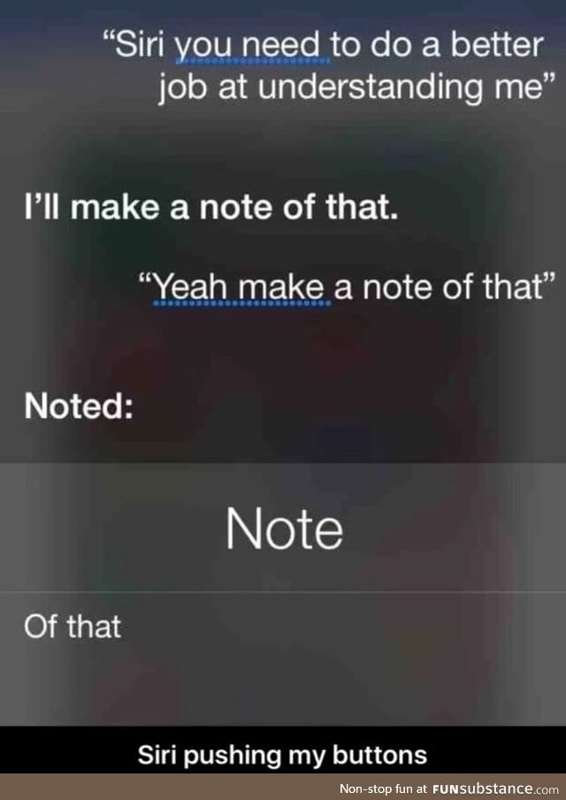 Siri trying to be witty