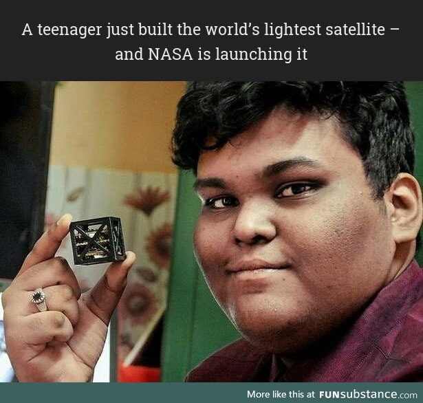 A teenager just built the world’s lightest satellite