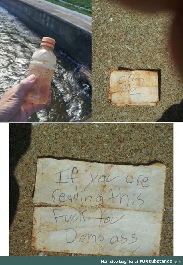 A message in a bottle