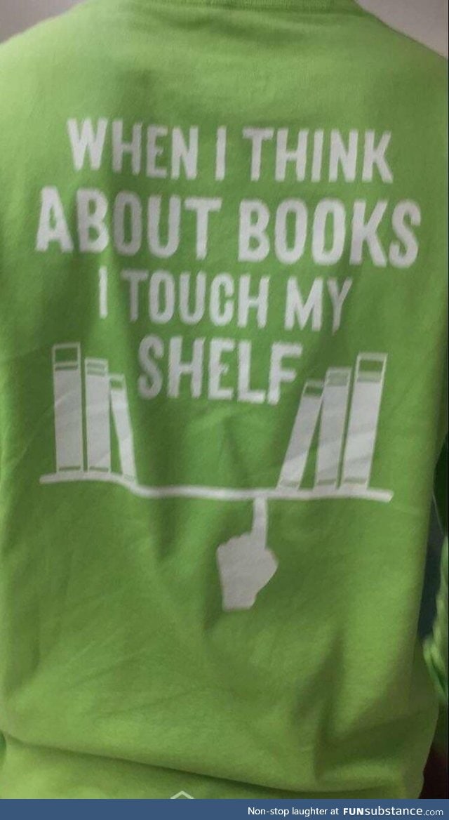 Shirts given at a school for last day by library