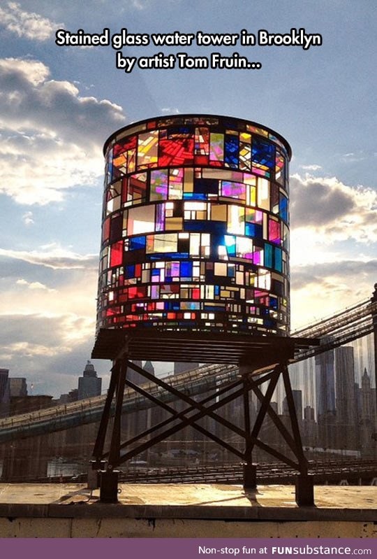 Beautiful glass water tower