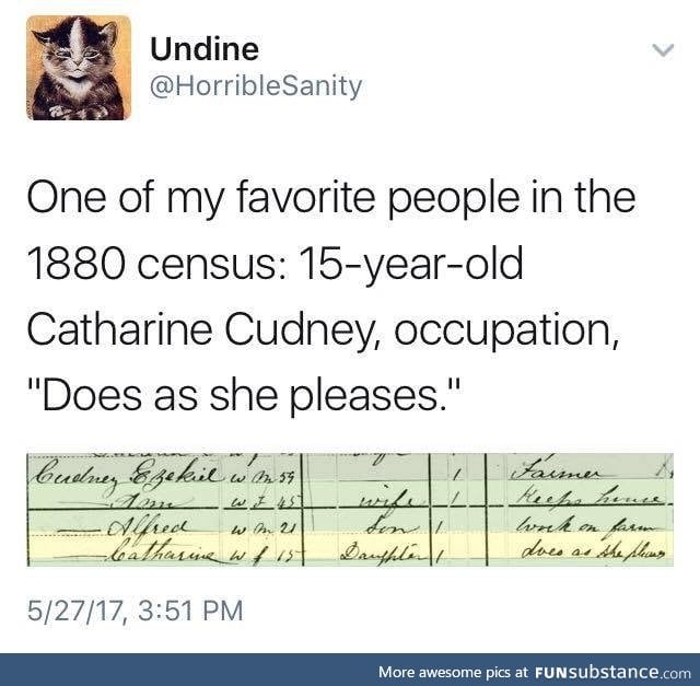 Catharine seems fun