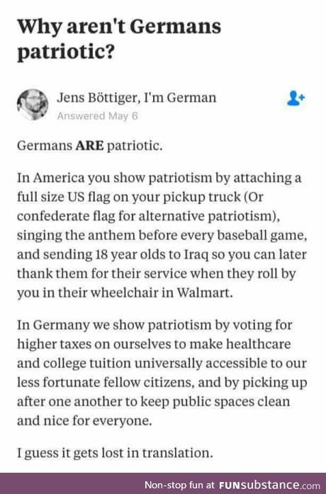 Interesting take by a German