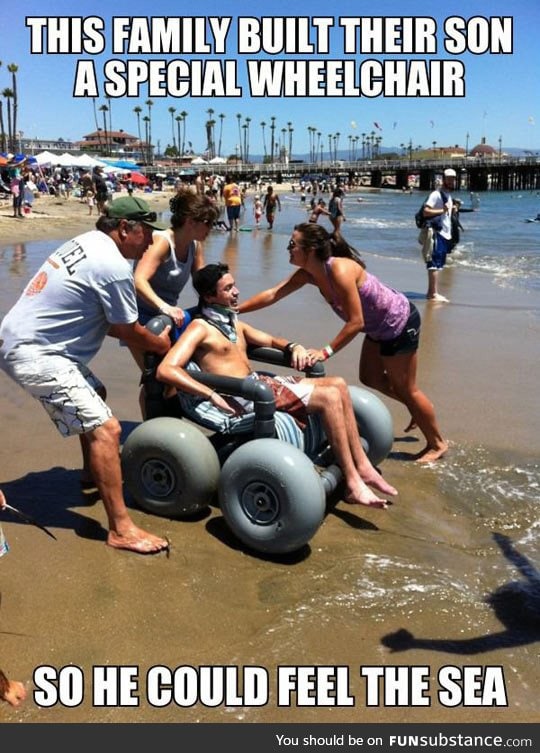 Wheelchair for the beach