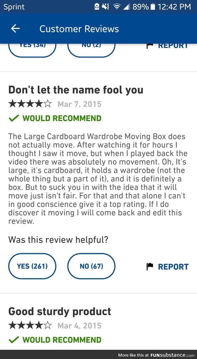 This review on Lowe's wardrobe boxes