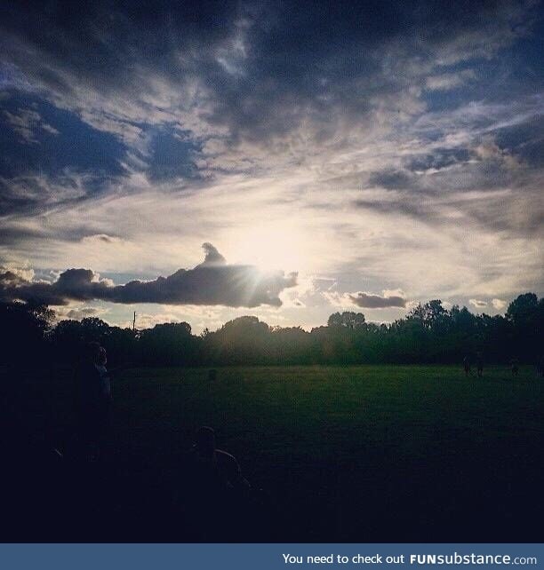 Shark cloud eating other clouds