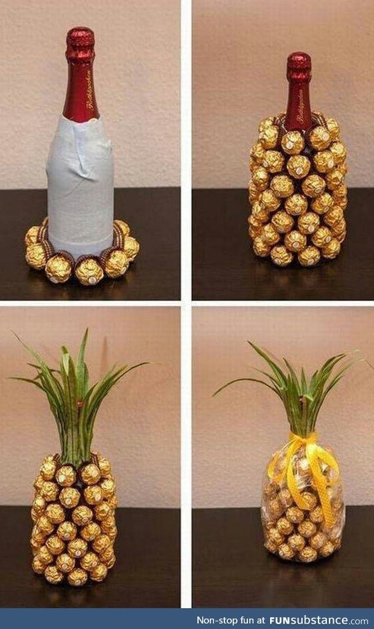 Wine and chocolate pineapple