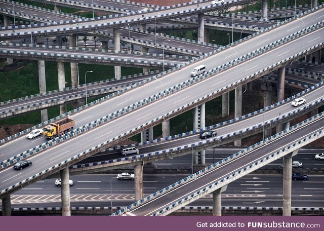 A 20-road interchange in China