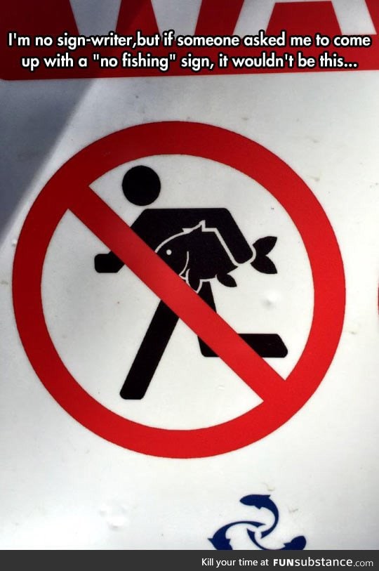 No fishing sign