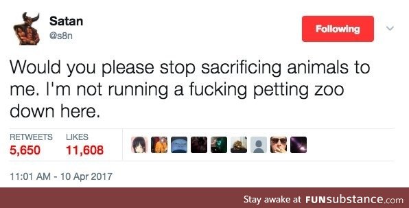 PSA: Animal sacrifice is wrong