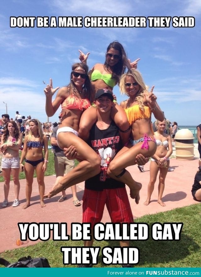 Male cheerleader