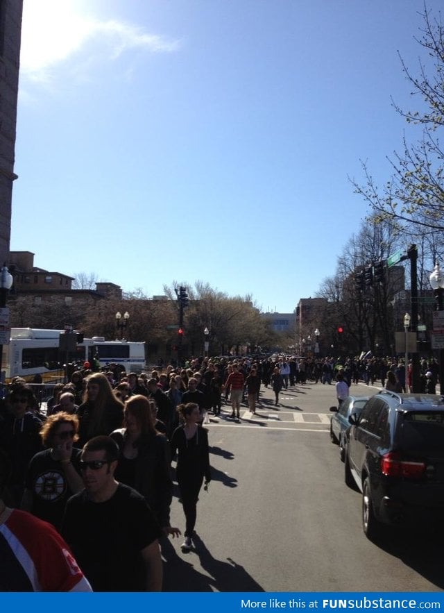 Thousands of Bostonians showing up to form a human wall against WBC protest