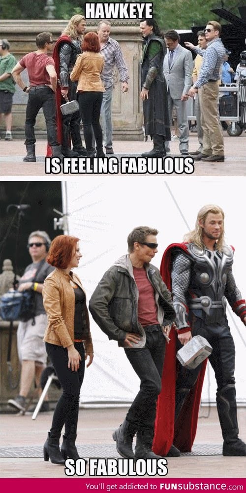 Jeremy Renner is feeling fabulous