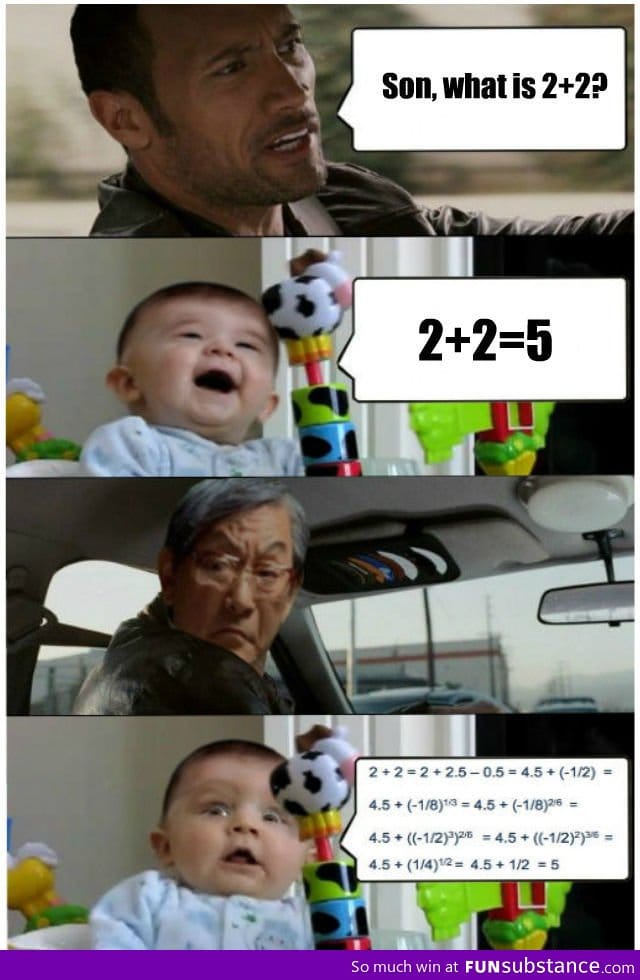 Prove that 2+2=5