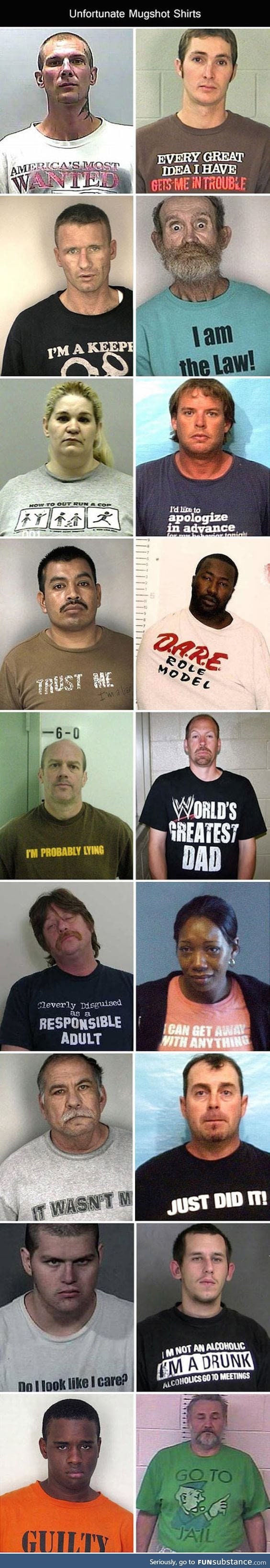 Funny t-shirts at the mugshots