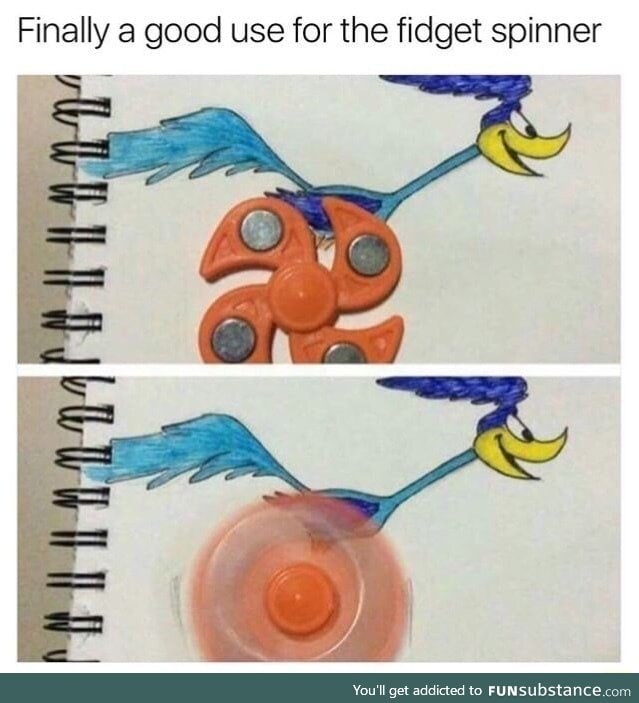 Good use of a fidget spinner