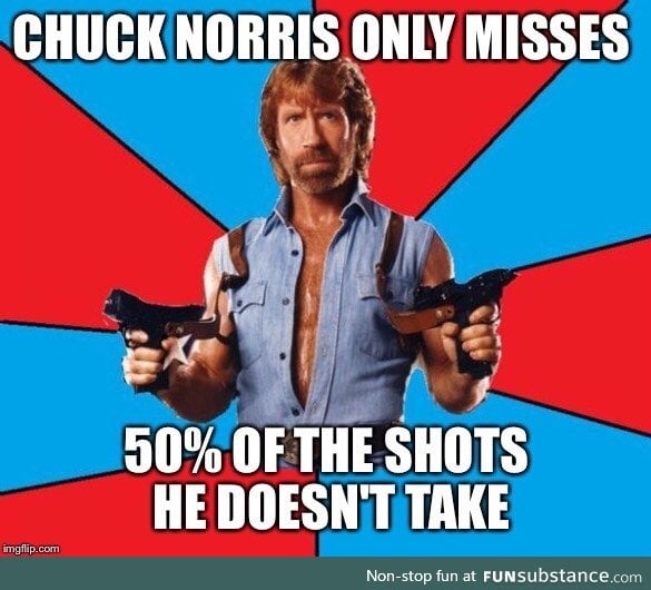 Chuck Norris doesn't miss