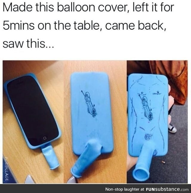 Creative phone balloon cover case