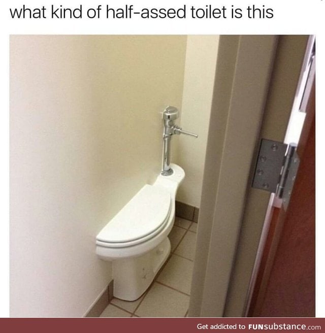 Half assed toilet