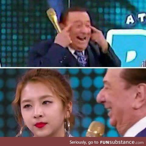 Korean girl goes to brazilian TV show