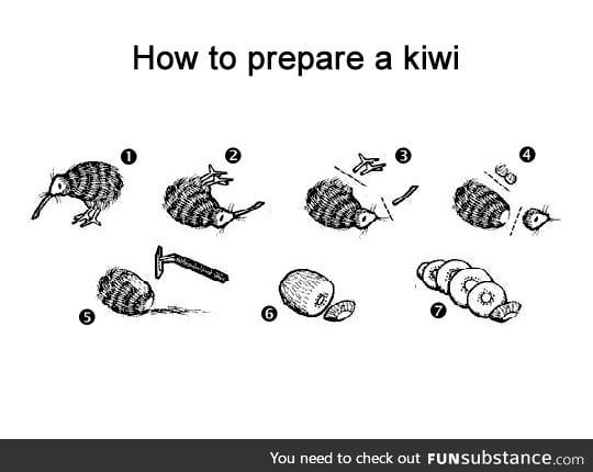 How to prepare a kiwi