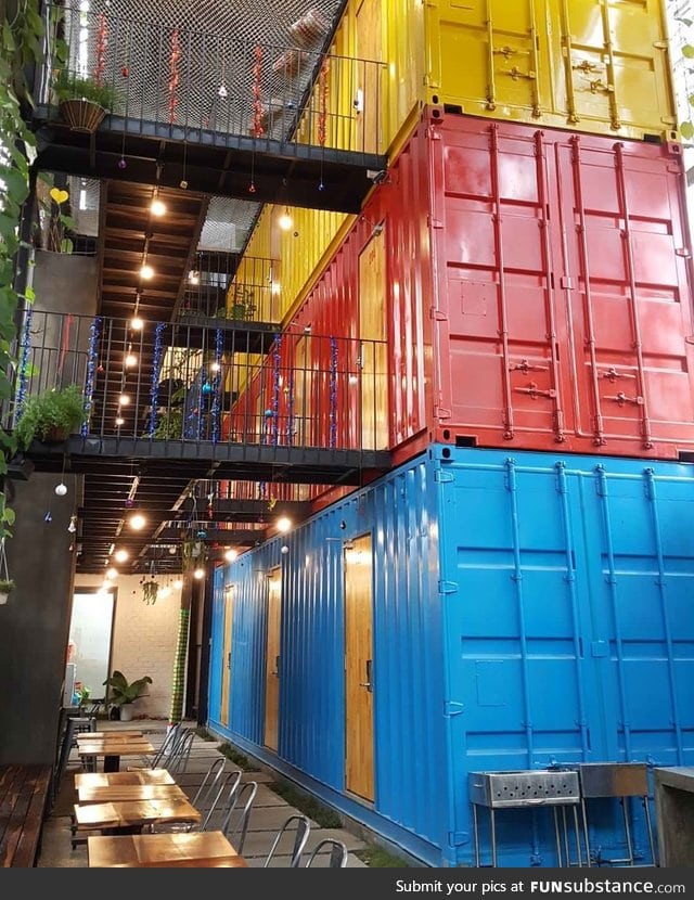 Shipping container hostel