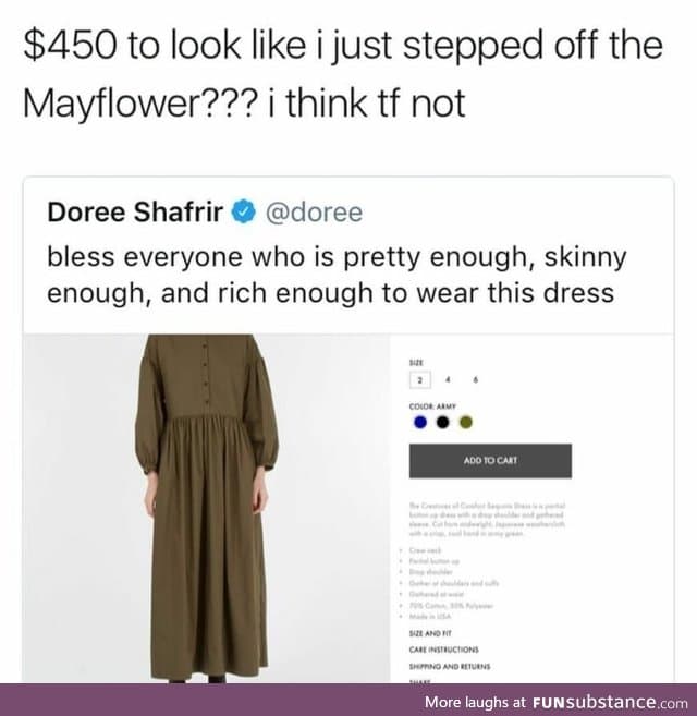 $450 to look like a peasant