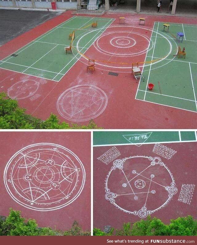 All that chalk they used...Must have cost them an arm and a leg