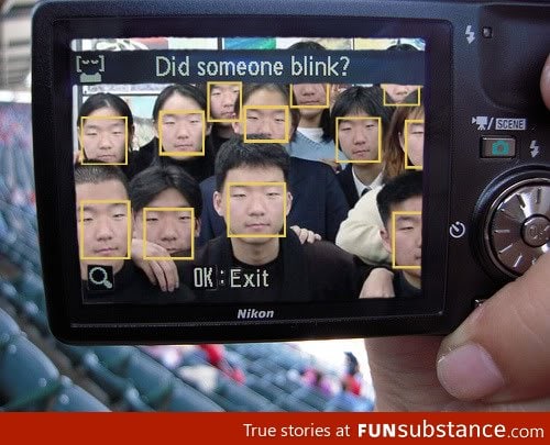 Nikon's racist blink detection