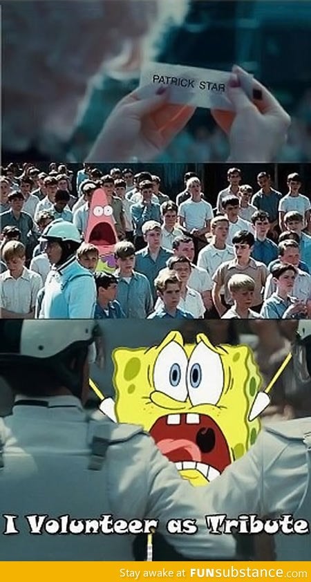 Spongbob volunteers as tribute